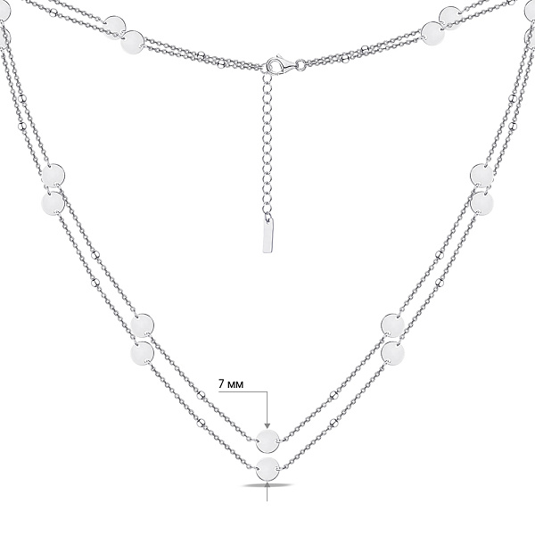Двойное серебряное колье (арт. 7507/1891) – изображение 3