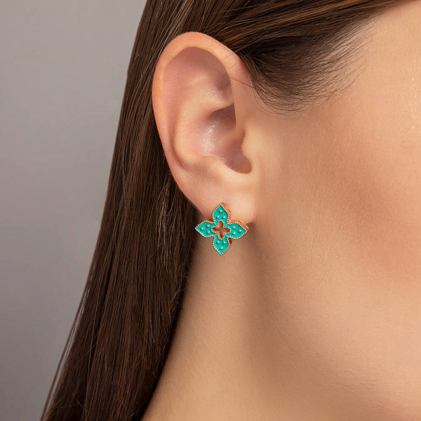 Серьги из красного золота с эмалью (арт. 1091580/15ебрз) – изображение 2