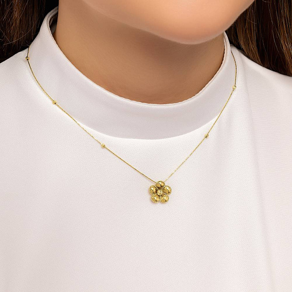 Золотое колье Francelli Цветок (арт. 352362ж) – изображение 3