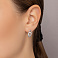 Серьги из белого золота с бриллиантами (арт. С011263010б) – изображение 2