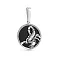 Серебряный кулон Скорпион с ониксом (арт. 7903/2490оск) – изображение 1