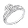 Двойное серебряное кольцо с фианитами (арт. 7501/8604) – изображение 2