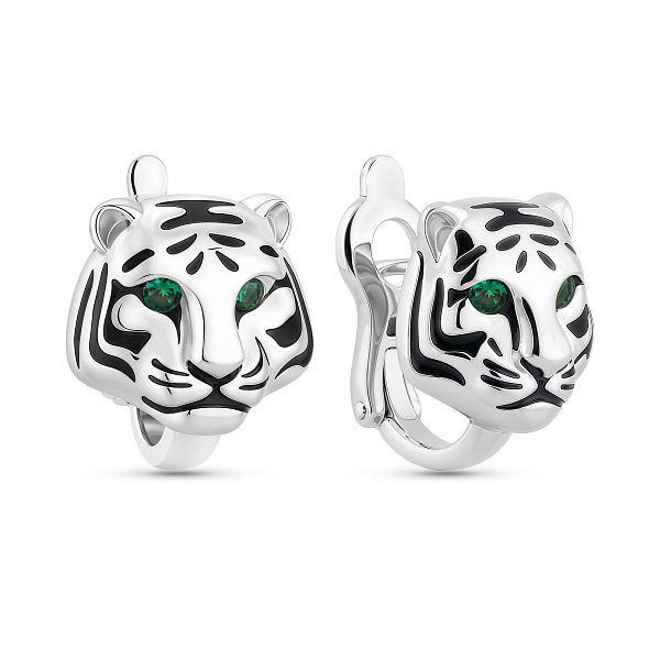 Серебряные серьги с альпинитами (арт. 7502/10086аз) – изображение 1