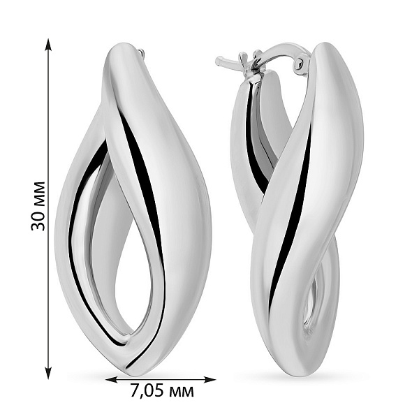 Золотые серьги Francelli без камней (арт. е108243/30б) – изображение 2