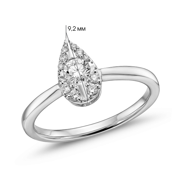 Золота каблучка з діамантами (арт. К341700020б) – зображення 4