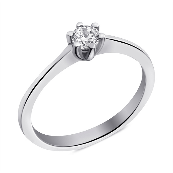 Кольцо из серебра с фианитом (арт. 7501/5048/1) – изображение 1