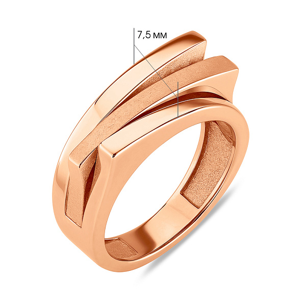 Кольцо из красного золота (арт. 141458м) – изображение 5
