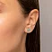 Золотые серьги Лýна с эмалью и фианитами (арт. 111237ет) – изображение 2