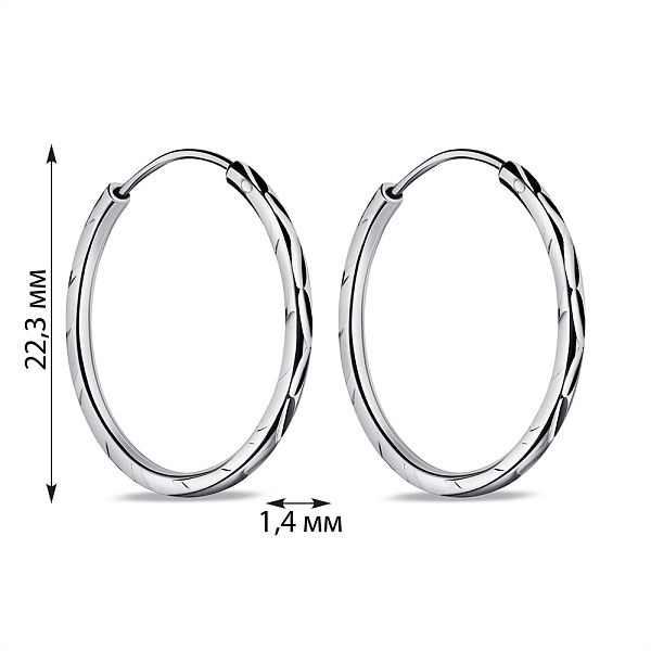 Серебряные серьги-кольца (арт. 7502/3948/25) – изображение 2