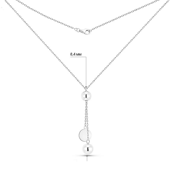 Серебряное колье без камней (арт. 7507/2332) – изображение 3