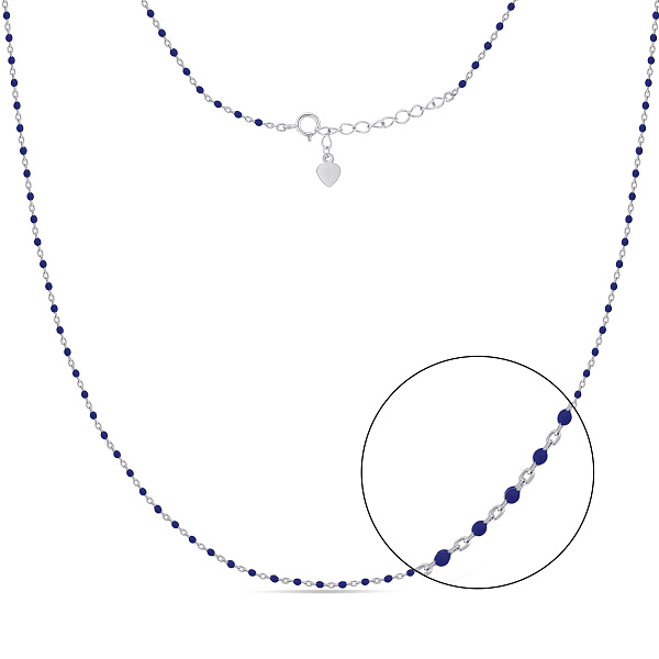 Серебряное регулируемое колье-бусинки без камней (арт. 7507/2511ес) – изображение 1