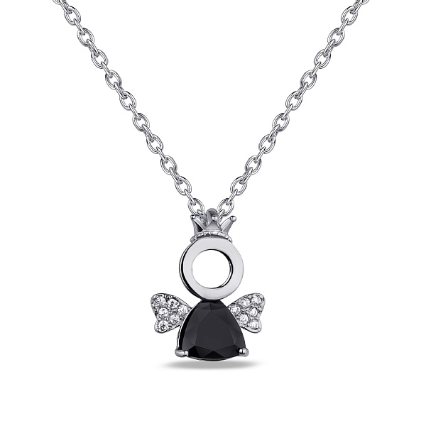 Колье из серебра с фианитами (арт. 7507/1695ч) – изображение 1