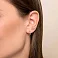 Золотые серьги-кольца с фианитами (арт. 2108562101) – изображение 3