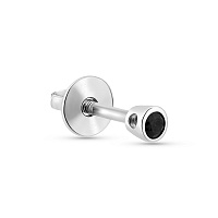 Золота одинарна сережка з фіанітом (арт. 110314бчЯ)