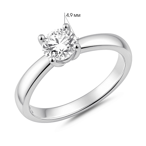 Серебряное кольцо с фианитом (арт. 7501/8884) – изображение 2