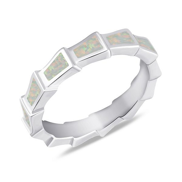 Серебряное кольцо с опалом (арт. 7501/6735Поб) – изображение 1