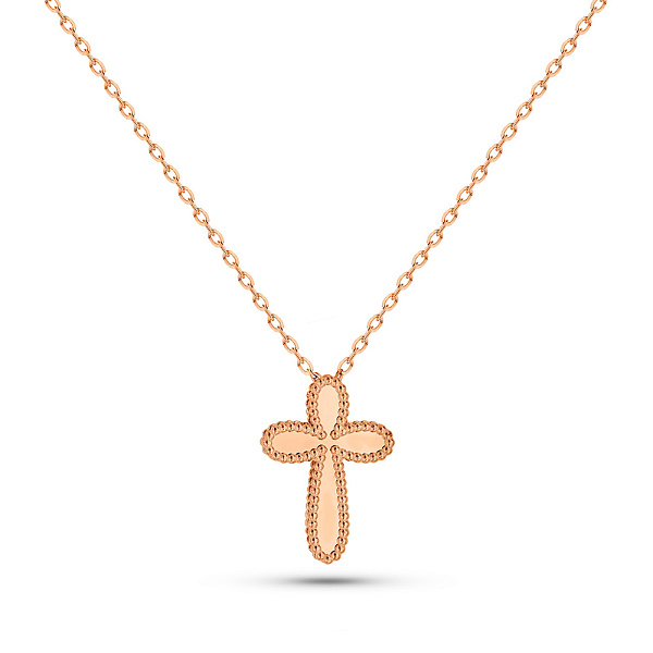 Золотое колье Крестик без камней (арт. 353004) – изображение 1