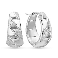 Сережки-кільця з білого золота Francelli (арт. е1091809/25б)