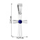 Золотий хрестик з сапфіром (арт. П011025бс) – зображення 2