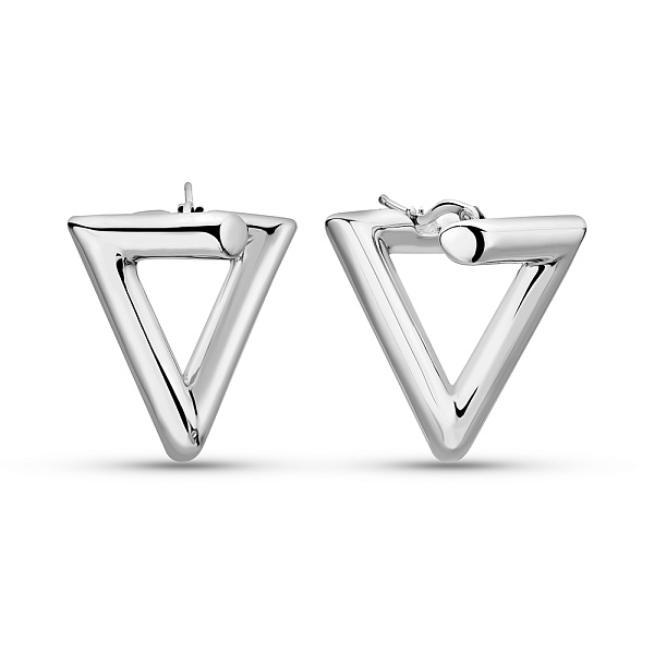 Серьги Francelli из белого золота без камней (арт. е1091977/25б) – изображение 1