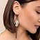 Длинные золотые серьги Francelli с подвеской (арт. 1091338кр) – изображение 2