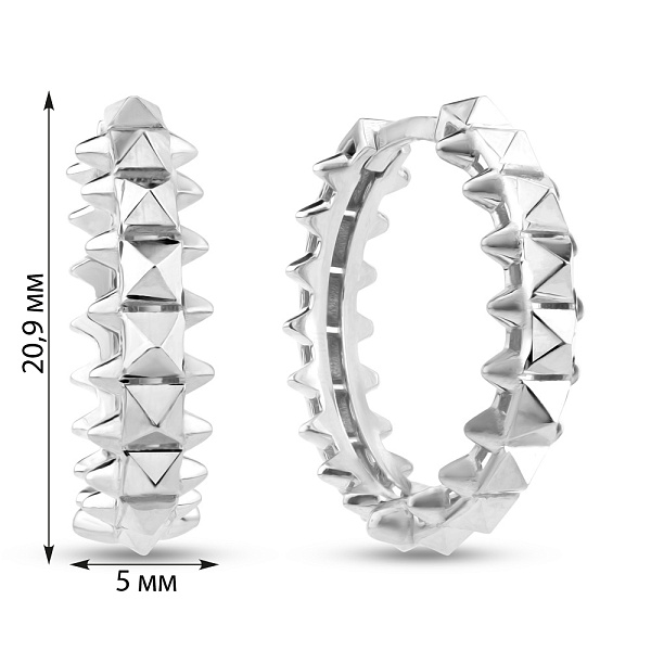 Золотые серьги-кольца (арт. 1091466/20б) – изображение 6