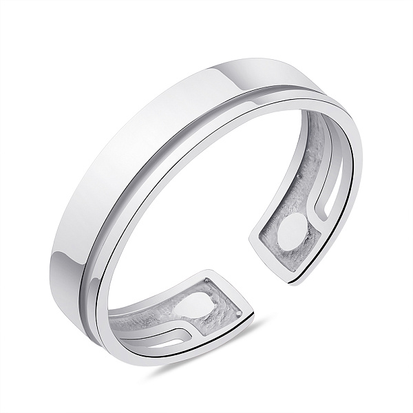 Незамкнутое кольцо из серебра (арт. 7501/528кп) – изображение 1