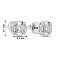 Серьги-пусеты из белого золота с россыпью бриллиантов (арт. Т011220060б) – изображение 5