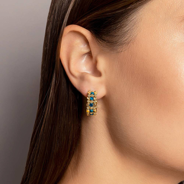 Серьги из желтого золота Francelli (арт. 1091599жс) – изображение 2