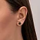 Золотые серьги с ониксом (арт. 1101203/7о) – изображение 2