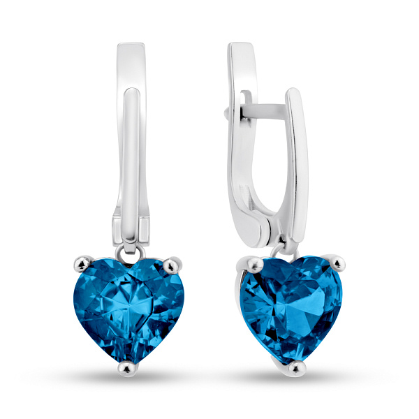Серьги из серебра с топазом (арт. 7502/617Плсп) – изображение 1