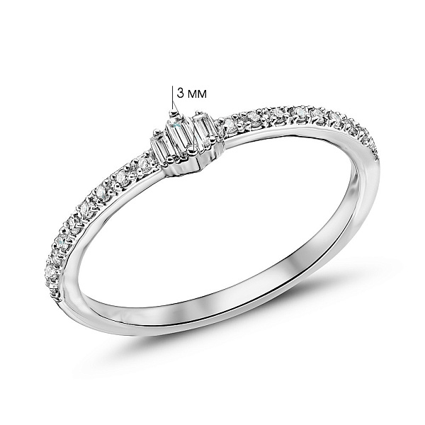 Золотое кольцо с бриллиантами (арт. К341359010б) – изображение 6