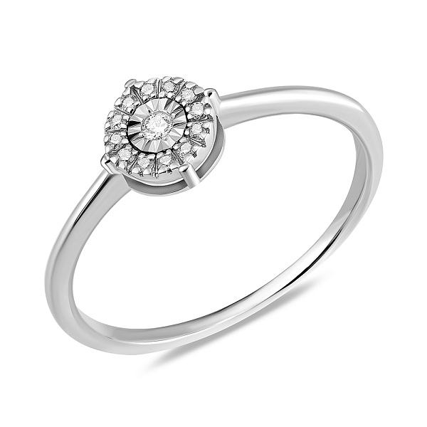Золотое кольцо с бриллиантами (арт. К011749005б) – изображение 1