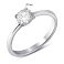 Серебряное кольцо с одним фианитом (арт. 7501/8214) – изображение 2