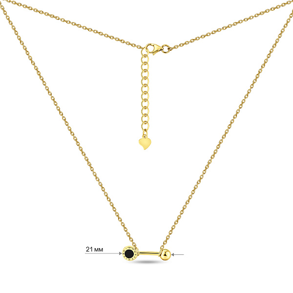 Серебряное колье с эмалью (арт. 7507/2413жеч) – изображение 3
