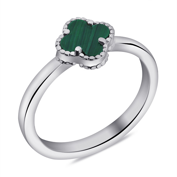 Серебряное кольцо с малахитом (арт. 7501/5280/8млх) – изображение 1