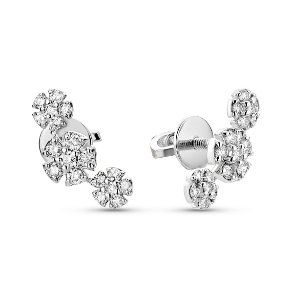 Серьги из белого золота с бриллиантами (арт. Т011675030б) – изображение 1