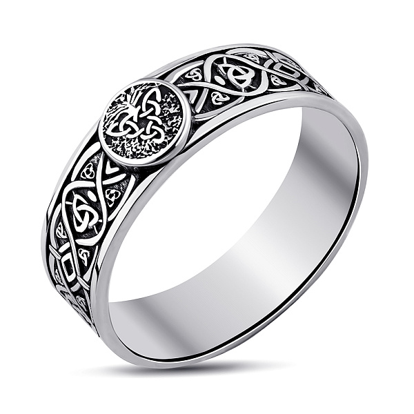 Серебряное кольцо  Трикветр с чернением (арт. 7901/2266) – изображение 1