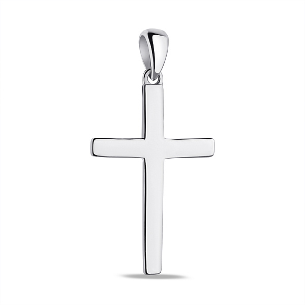 Серебряный кулон Крестик без камней (арт. 7503/3002) – изображение 1