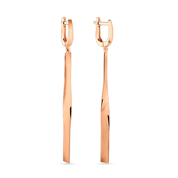 Серьги-подвески из красного золота (арт. 109445) – изображение 1