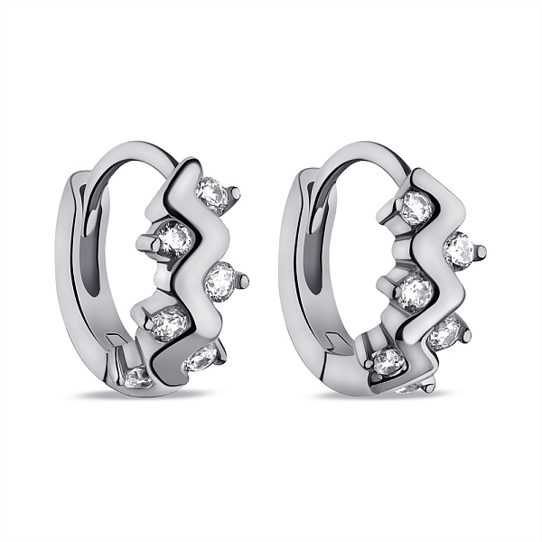 Серебряные серьги с фианитами (арт. 7502/9611/10) – изображение 1