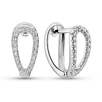 Сережки з білого золота з діамантами (арт. С011390020б)