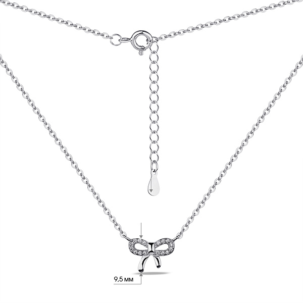 Серебряное колье с фианитами (арт. 7507/2124) – изображение 3