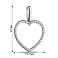 Серебряный кулон Сердце с фианитами (арт. 7503/35202р) – изображение 2