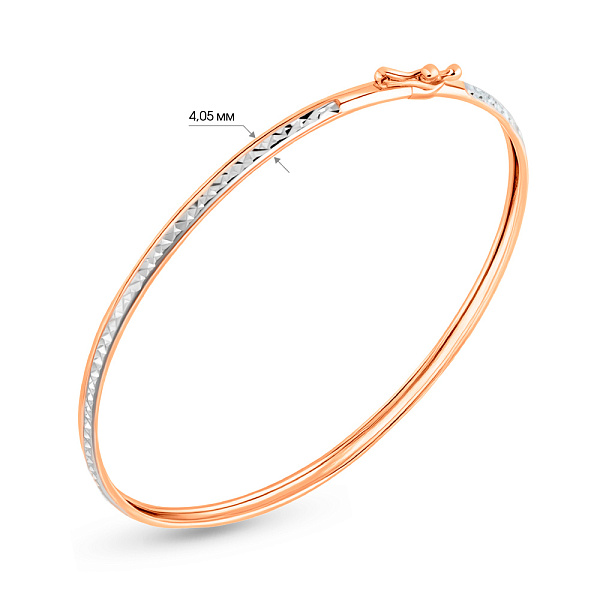 Браслет з червоного золота з алмазною гранню (арт. 340409) – зображення 4
