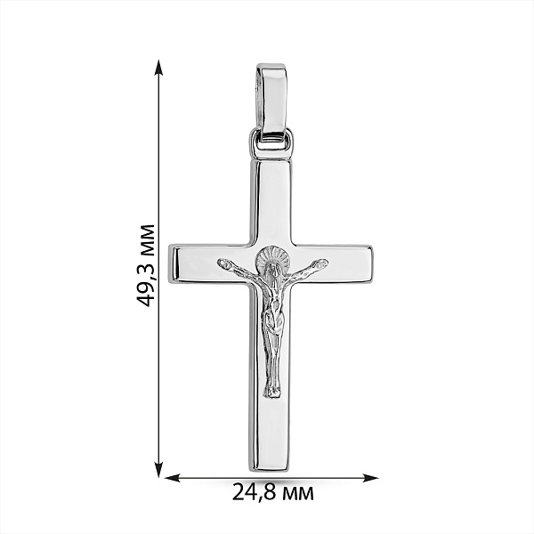 Серебряный нательный крестик  (арт. 7504/2-6170.0.2) – изображение 2