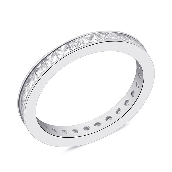 Серебряное кольцо-дорожка с фианитами (арт. 7501/5838) – изображение 1