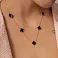 Золотое колье Клевер с ониксом (арт. 361495/10о) – изображение 3
