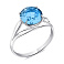 Серебряное кольцо с топазом (арт. 7501/603Плкп) – изображение 1