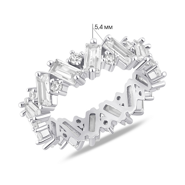 Серебряное кольцо с фианитами (арт. 7501/8416) – изображение 4